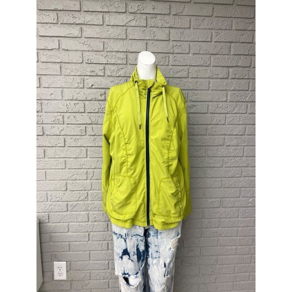 Brisas Women Green Full Zip Front Jacket Size XL